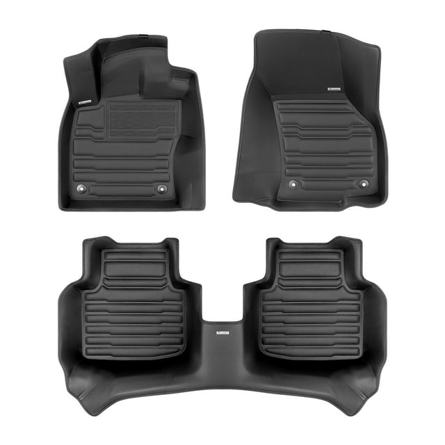 TuxMat - For Volkswagen Arteon 2019-2023 Models - Custom Car Mats - Maximum Coverage, All Weather, Laser Measured - This Full Set Includes 1st and 2nd Rows