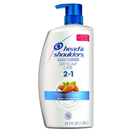 Head & Shoulders 2-n-1 Dandruff Shampoo & Conditioner, Dry Scalp Care (43.3 fl.
