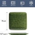 thumbnail image 2 of vicrays Ceramic Square Plates Set of 6 - Porcelain 8 inch Dinner Plates for Salad Dessert Appetizer Bread - Microwave Oven and Dishwasher Safe - Green, 2 of 7