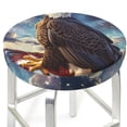thumbnail image 3 of Honeii Night Sky Bald Eagle Bar Stool Covers – Perfect Fit for 12" to 14" Round Stools, Crease-Resistant, Stretchy, Washable & Dustproof Seat Slipcovers-12 inch, 3 of 7