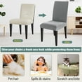 thumbnail image 3 of Dining Chair Covers Set of 4, Stretch Dining Room Cushion Cover Non-Slip Elastic Protectors for Wedding Kitchen Party Hotel, 3 of 6
