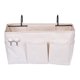 thumbnail image 5 of Bolsa de cama organizadora con gancho de alambre bolsa colgante bolsa de almacenamiento de cama alta para libros, revistas, teléfonos móviles, almacenamiento de auriculares en la cama (blanco) Xemadio LKX-1433, 5 of 9