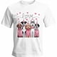 thumbnail image 1 of Camisetas gráficas casuales de manga corta con diseño de perro rosa y corazones de amor para hombre, 1 of 8