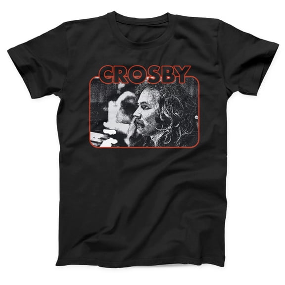 1970s David Crosby Vintage T-shirt Black Cotton All Sizes 3F188