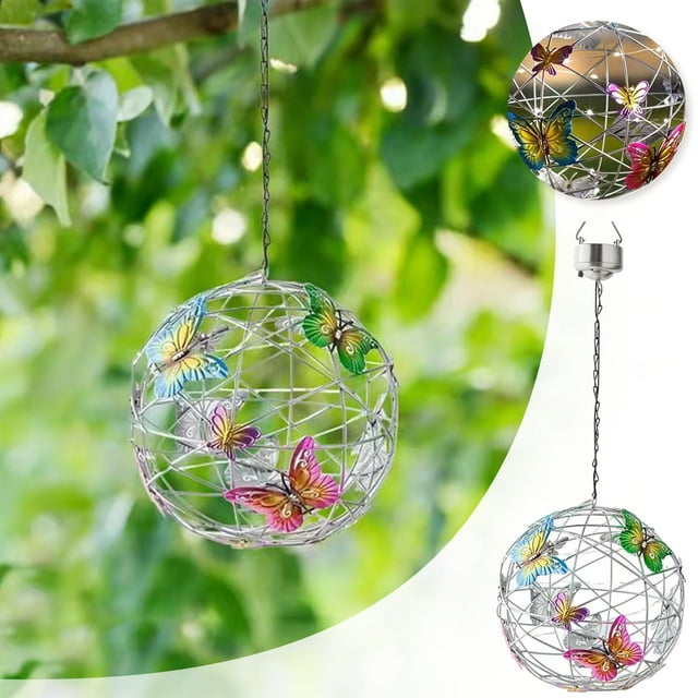 Oliegs Energy Efficient Outdoor Solar Garden Lights Solar Copper Wire LED Decorative Lights Solar Powered Hanging Sphere Lights For Patio