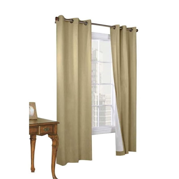 Commonwealth Weathermate 95" Grommet Curtain Panel in Khaki (Set of 2)