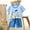 Light Blue, variant on SROBPTY Boys Summer Outfit Sets Clothing,Kids Sets,Fashion Boys' Casual Short Sleeve Round Neck Collar Botton Printed Short Pants Sets