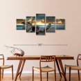 thumbnail image 3 of Elephant Stock Rhodes Island Driftwood Wall Art - Horizontal Multi Panel Canvas - Living Room Wall Decor - Beach Multi Panel - Gray And Blue Decor - 80" x 36", 3 of 8