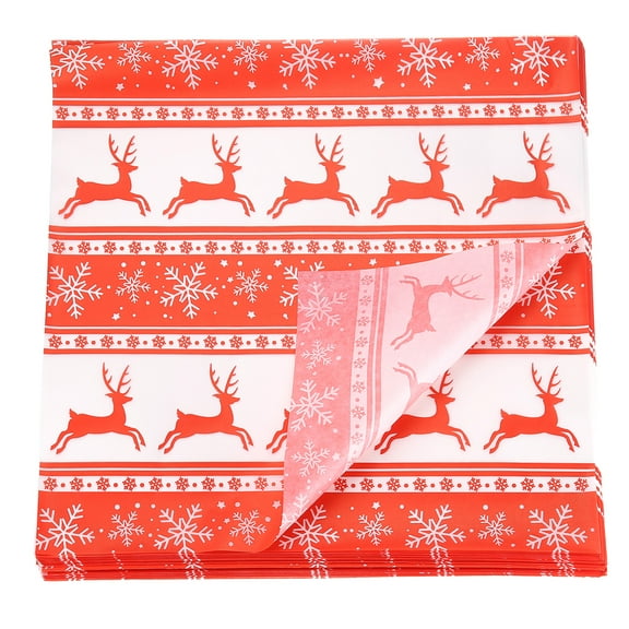 Uxcell 100pcs Wax Paper Sheets 12" x 12" Reindeer Oil-absorbing Dry Food Wrapping Paper for Sandwich Baking Paper Liners Picnic Basket Bread Hamburger Wrap Kitchen, Red