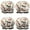 Chihuahua and Pioneer, variant on Shower Caps,Pug and Footprint Waterproof Shower Cap for Women 4 Pieces,Double Reusable Hair Cover for Shower PEVA Elastic Stretch Hem