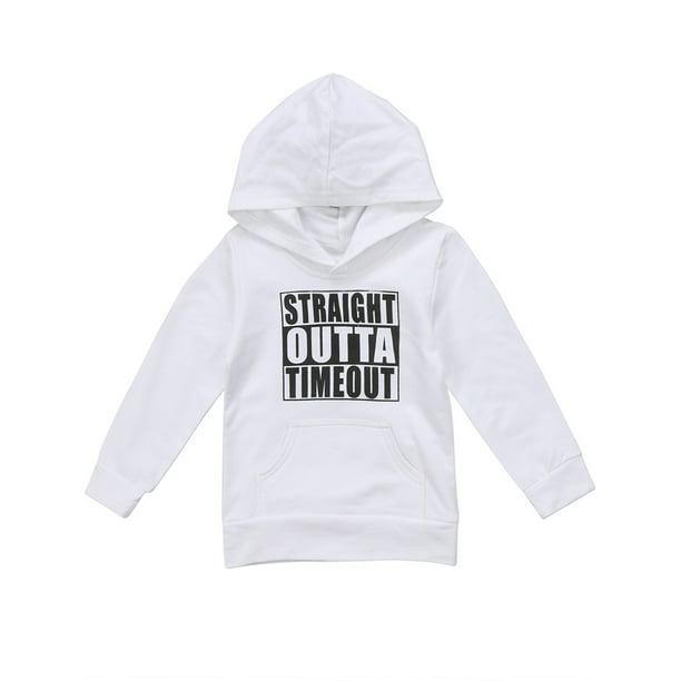 Camiseta unisex con capucha para bebés, niños, niñas, sudaderas con capucha de algodón con bolsillos manguitos XBTCLXEBCO Blanco, 6-12 meses