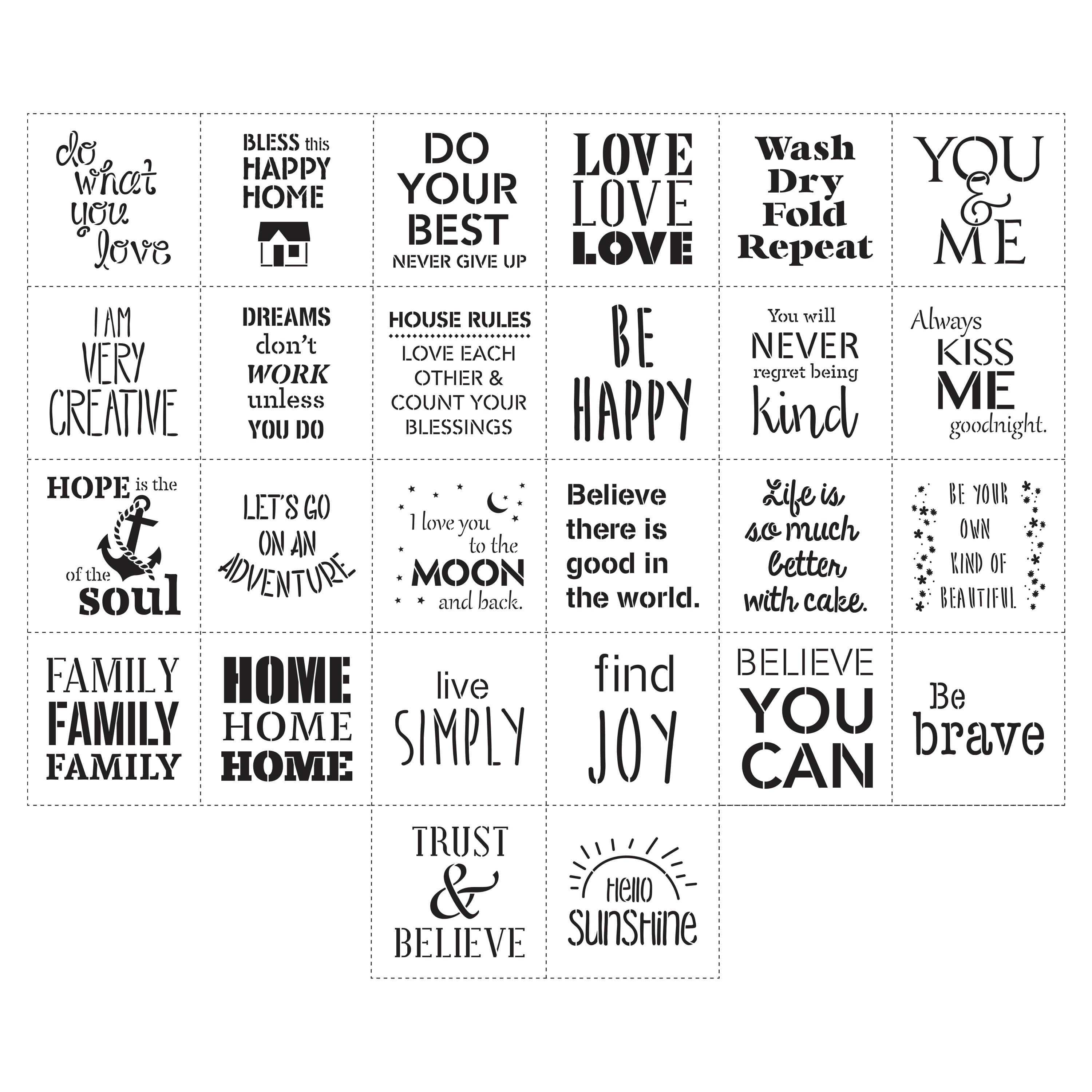 FolkArt Old School Paper Letter Stencil Value Pack