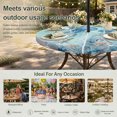 thumbnail image 6 of Round Outdoor Tablecloth with Umbrella Hole and Zipper, Coastal Jellyfish Blue Tablecloth with Elastic Waterproof, Summer Beach Nautical Coral Starfish Patio Table Covers for 31" - 35" Pool Tables, 6 of 9