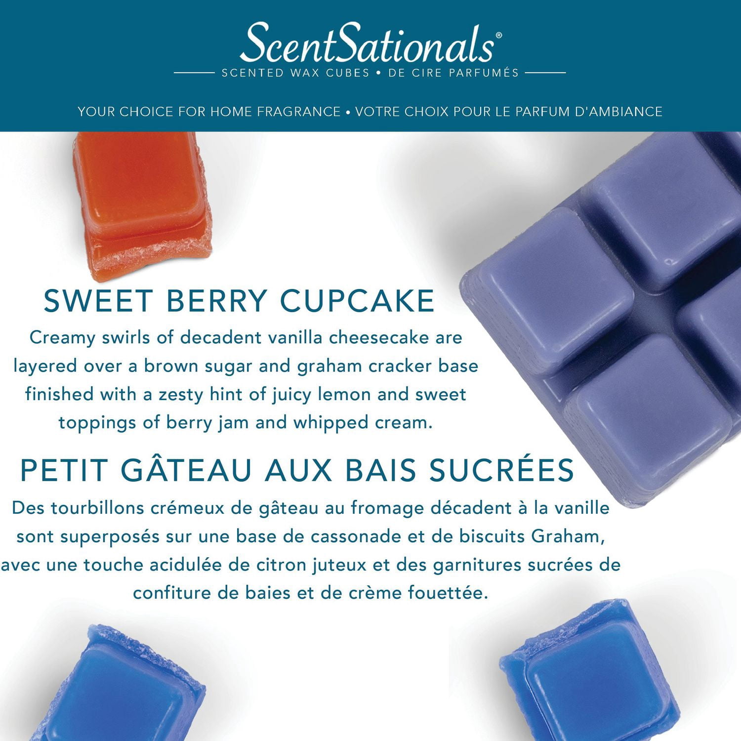 ScentSationals Scented Wax Cubes - Sweet Berry Cupcake
