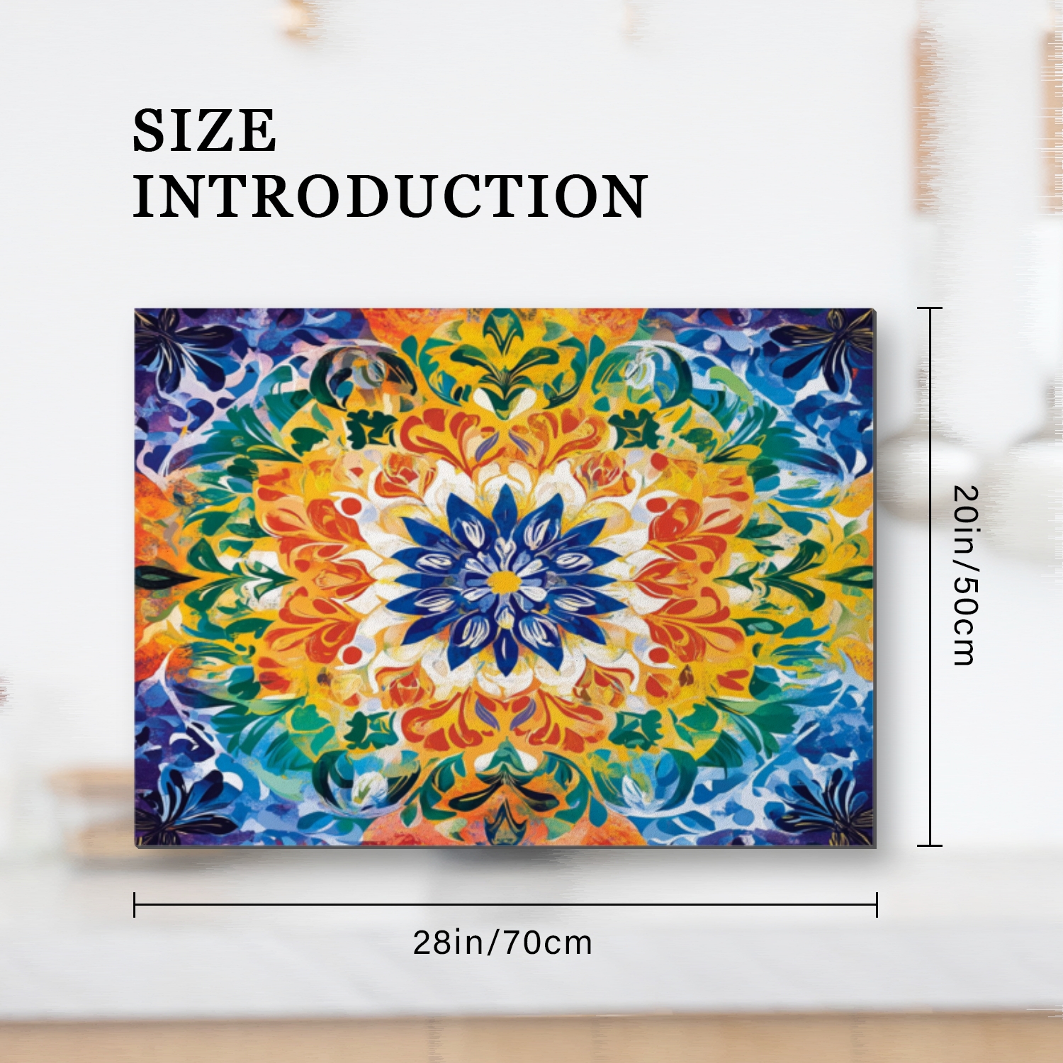 Stove Cover for Electric Flat Cooktop, Boho Mandala Vintage Flowers Glass Stovetop Cover, Heat Resistant Kitchen Decor Cooktop Covers Mat for Kitchen RV (28×20 Inch)