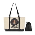 thumbnail image 7 of FORMRS Canvas Laptop Tote Bag for Women with 15.6" Computer Compartments Shoulder Handbag, Space Record, 7 of 7