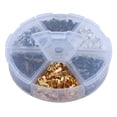 thumbnail image 4 of OULII DIY Jewelry Making 1380Pcs Stopper Beads Assorted Color Round Alloy, 4 of 8