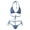 Blue(New), variant on Women Mesh Three-Point Bikini Triangle Thongs Bathing Suits Perspective Bra Underwear Set Split Swimsuit