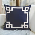 thumbnail image 2 of Throw Pillow Cover Cute Preppy Navy Blue Greek White Key Girly Decorative Pillow Case Home Decor Square 20 x 20 Inch Pillowcase, 2 of 5