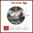 thumbnail image 2 of Salouo 60s Black White Western Cowboy Christmas Tree Skirt 48" Farmhouse Christmas Decorations Snowman Xmas Tree Skirt Tree Mat for Holiday Party Decor, 2 of 8