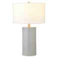 thumbnail image 2 of HomeRoots 524495 25 in. White Ceramic Table Lamp with White Drum Shade, 2 of 5