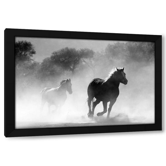 The Yellowstone Collection 14x11 Black Modern Wood Framed Wall Art Titled - Free Runners