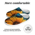 thumbnail image 6 of Fotbe Colorful Cloud Butterfly Sunflower Pattern Women's Fuzzy Curly Fur Memory Foam Loafer Slippers Indoor Outdoor Slippers Winter Home Shoes-46/47, 6 of 7