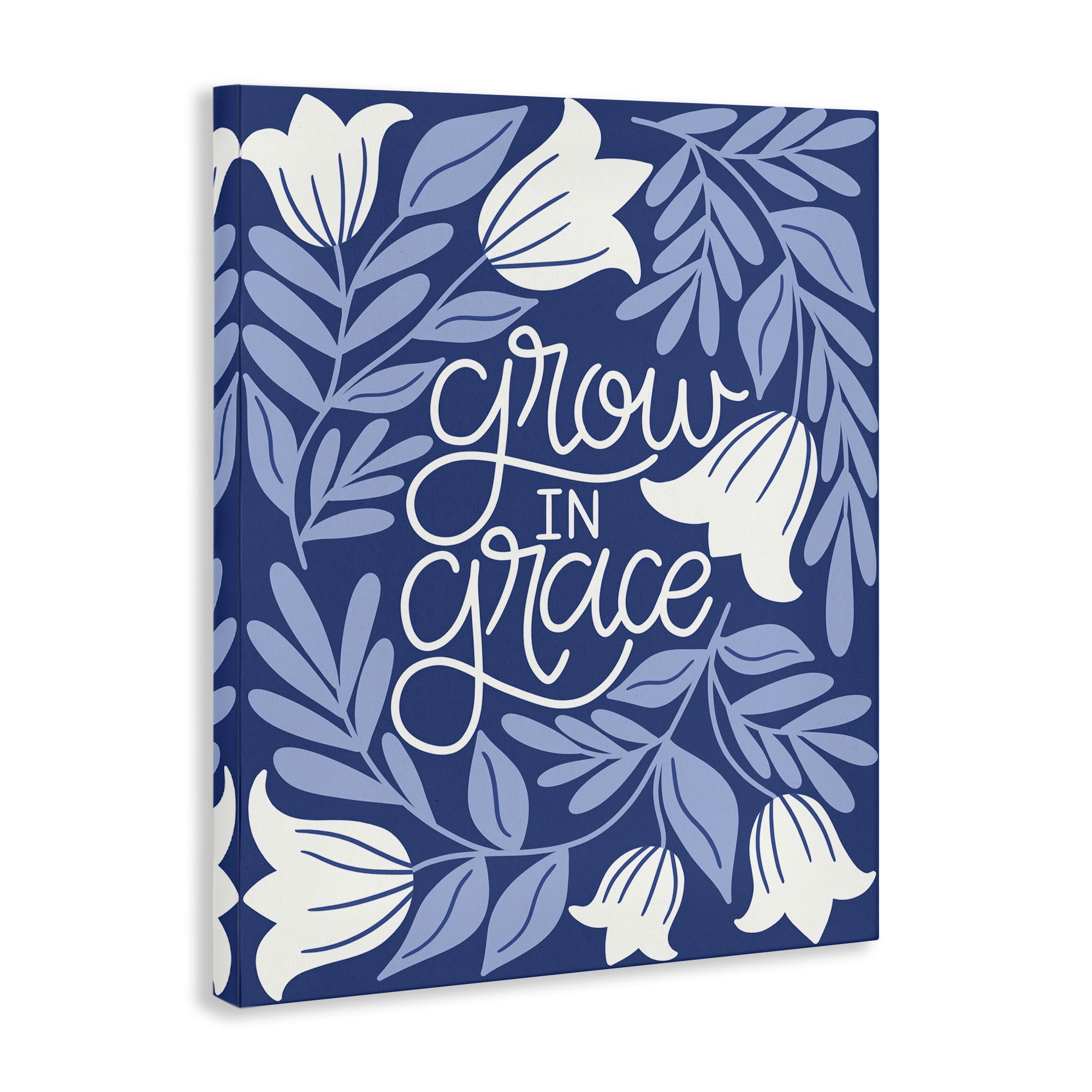 Stupell Industries Grow in Grace Florals Plants & Flowers Painting Wrapped Canvas Art Print Wall Art, 16 x 20