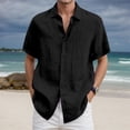 thumbnail image 2 of DGMIOCS Chemise Habillée pour Homme Coupe Régulière Durable Chemise Passe-Partout Noire P, 2 of 4