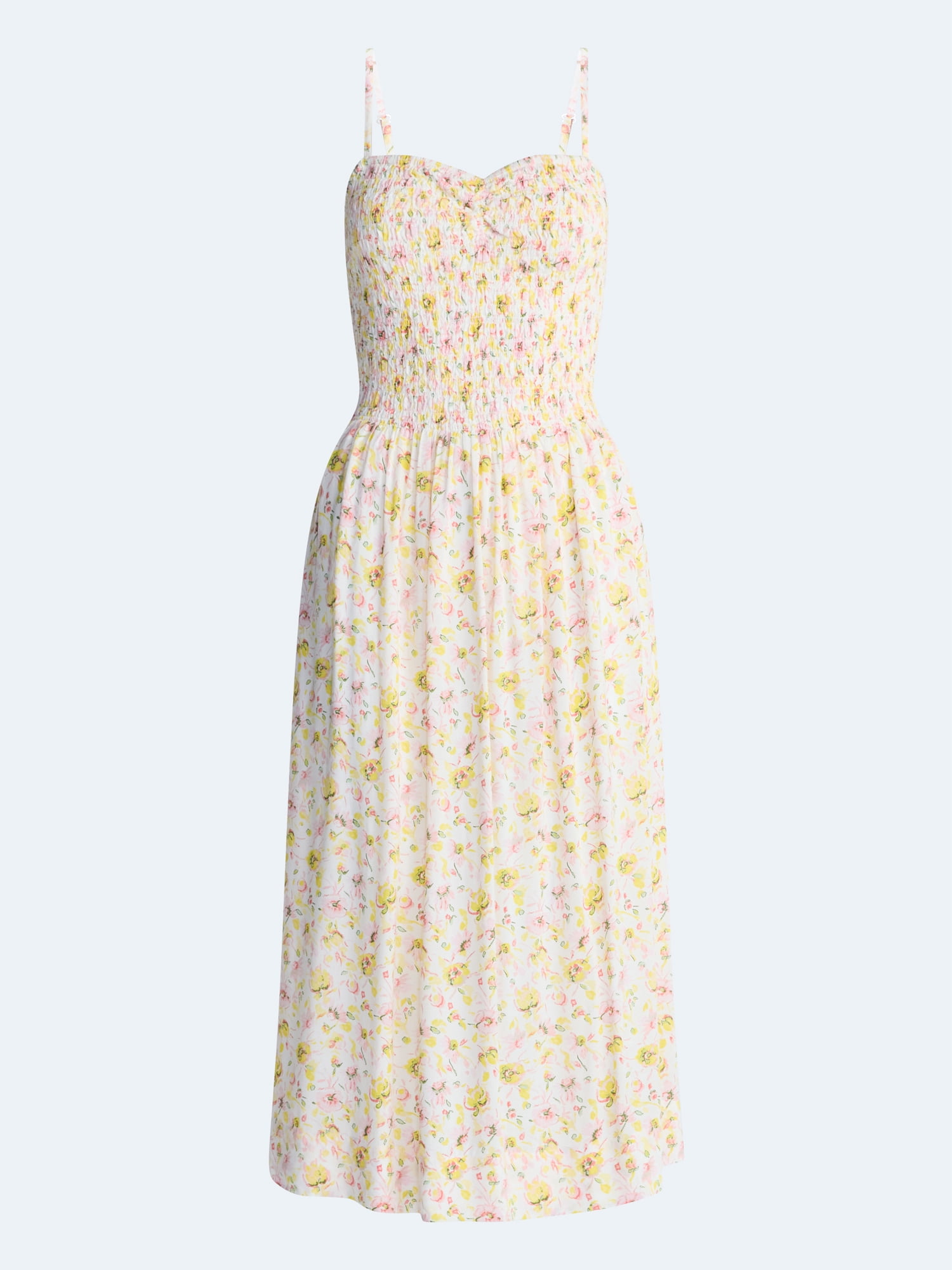 Free Assembly Women's and Women's Plus Sleeveless Smocked Maxi Dress, Sizes XS-4X