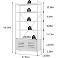 thumbnail image 5 of xiamenxinshouyimaoyi 4-Tiers MDF Board&Steel Frame 27.55" x 11.81" x 56.29" Shelf Unit, White, 5 of 8