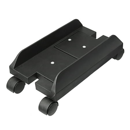 Adjustable Cpu Holder - Meigar Black Computer Desktop ATX-Case CPU Rolling Stand Adjustable Mobile Cart Holder Locking Wheels