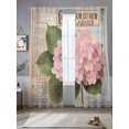 thumbnail image 2 of Pink Vintage Floral Sheer Curtains 84 Inch Length 2 Panels Set, Summer Botanical Retro Voile Window Treatment Rod Pocket Curtains Sheers Drapes for Bedroom/Living Room/Kitchen 52"x84"x2, 2 of 7