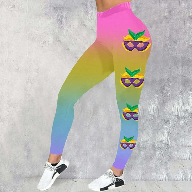 SZXZYGS Leggings for Women avec Poches Grande Taille Femmes Carnaval Colore Impression Plume Decontracte Serre Fesses Levage Leggings Pants 2024 Yoga