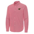 thumbnail image 2 of Men's Antigua Red Minnesota Wild Porter Woven Tri-Blend Long Sleeve Button-Down Shirt, 2 of 3