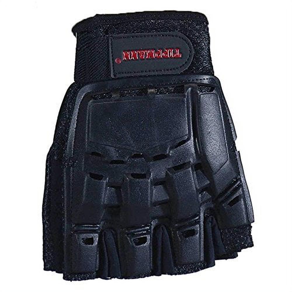 Tippmann Sports Armored Paintball Airsoft Gloves Half Finger Large in Black