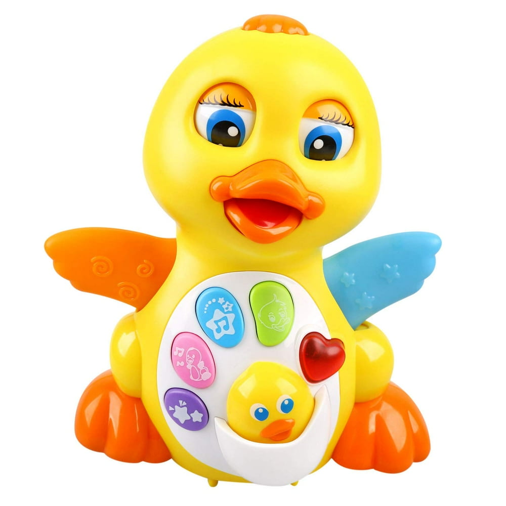 URBAN KIT Musical Flapping Duck Educational Toy With Action Light And