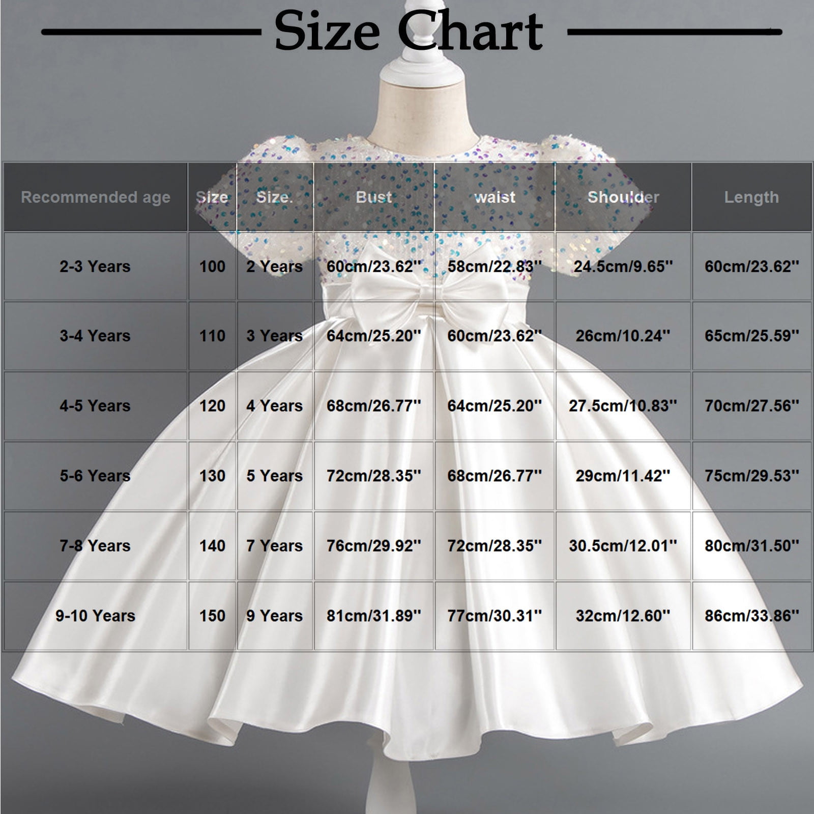 Girls Prom Dresses Formal A-Line Size 2-10 Toddlers Kids Elegant Sequins Short Sleeve Bowknot High Waisted Solid Performance Party Dress