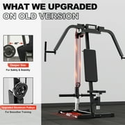 Syedee Chest Fly & Reverse Delt Machine, Plate-Loaded Pec Deck, 400 LBS Upper Body Specialty Machine, 4-Level Seat, 2:1 Ratio, Aluminum Pulleys, Compact Home Gym