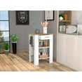 thumbnail image 2 of Boahaus Versailles Kitchen Island, Assembled Product Height 37 in, White / Light Oak, 2 of 6
