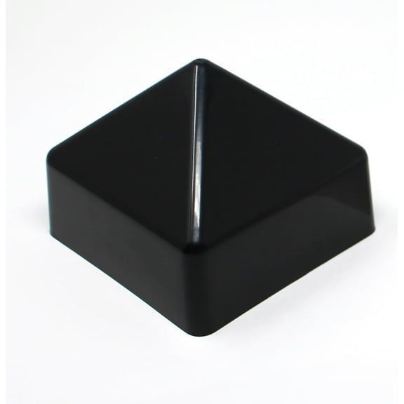 6x6 (5-7/8" x 5-7/8") Square Pyramid Style Cap Boat Dock Pylon Piling Cap Cover BLACK OR WHITE - BLACK