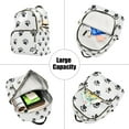 thumbnail image 5 of FORMRS Mini Backpack Purse for Women Travel Daypack Casual Shoulder Bag, Black Cartoon Cat Paw, 5 of 7