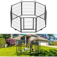 thumbnail image 1 of 8 - panel folding indoor/outdoor pet exercise fence, 32 - pulgada height, heavy - duty pet fence enclosure para rv camping, yard, y garden, 1 of 7