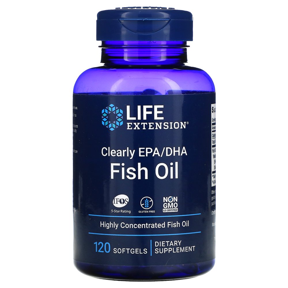Life Extension Clearly EPA/DHA Fish Oil Highly Concentrated 120