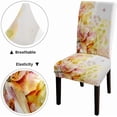 thumbnail image 5 of Abstract Wild Flower Parson Chair Slipcovers 6 Pack Watercolor Painting Pastel Lilies Dining Chair Seat Slipcover for Hotel, 5 of 5