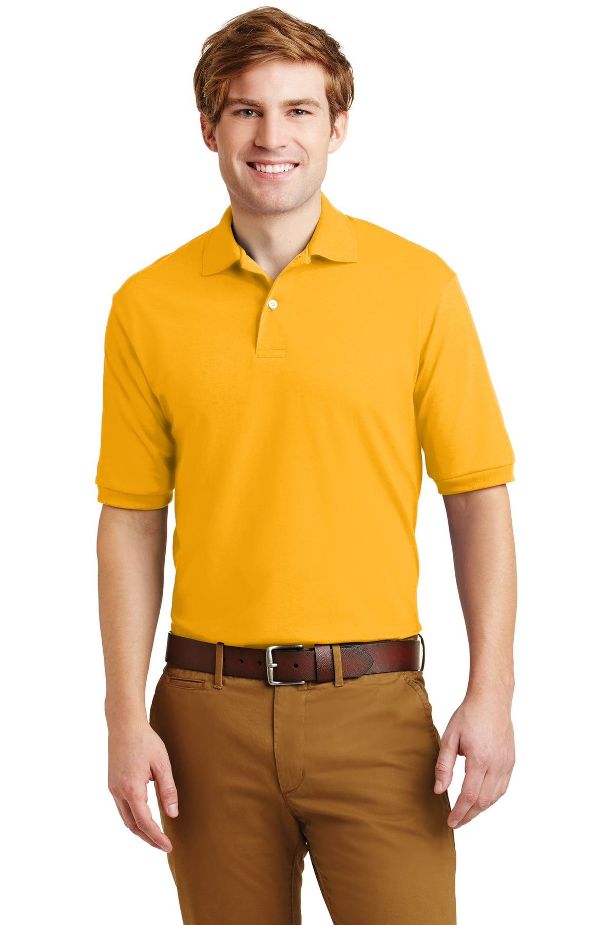 MEN/'S JERSEY KNIT SHORT SLEEVE REPELS WATER S-5XL RESISTS STAINS POLO SHIRT