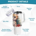 thumbnail image 4 of Cat Christmas Tree Gifts 40 oz Tumbler with Handle Insulated&nbsp;Travel Mug&nbsp;Lid Straw Leak Proof Steel Vacuum Water Bottles Glasses Fits in Car Cup Holder, 4 of 7