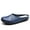 Dark Blue, variant on Woobling Womens Mules Slip On Flats Comfort Clogs Lightweight Slides Walking Leather Mule Light Blue US 4
