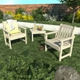 thumbnail image 2 of Highwood 3-pc Lehigh Garden Chair Set with 1 Square Side Table - Outdoor, Eco-friendly, Synthetic Wood, 2 of 7