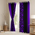 thumbnail image 3 of Homewish Cheetah Leopard Print Curtains Pack of 2 (42x84 Each), Chic Cartoon Polkadot Curtains Blackout, Black Purple Stripes Ombre Bedroom Curtains, Window Curtains Bedroom Decor, 3 of 6